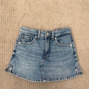 Zara Light Blue Denim Mini Skort